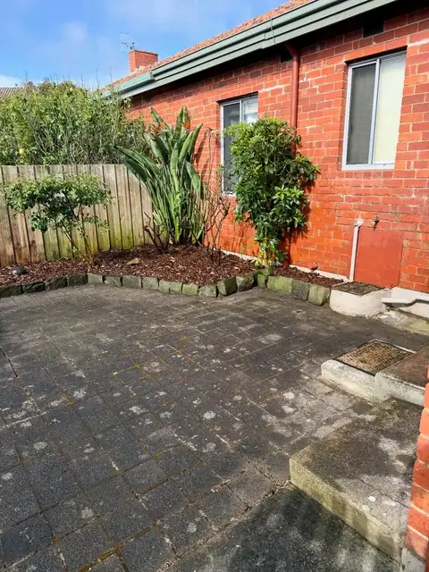 Backyard before and after a garden clean-up (after)